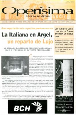 Oper&iacute;sima : gaceta de &oacute;pera de Gran Canaria