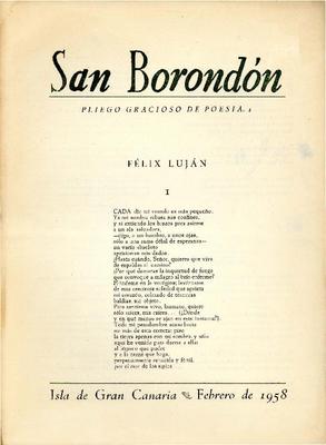 San Borond&oacute;n : pliego gracioso de poes&iacute;a