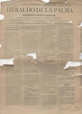 Heraldo de La Palma : peri&oacute;dico independiente