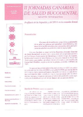 Jornadas canarias de salud oral : bolet&iacute;n informativo