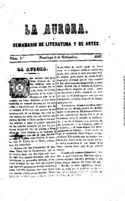 La Aurora : semanario de literatura y de artes
