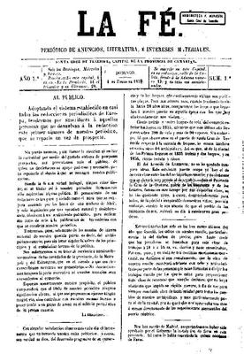 La F&eacute; : peri&oacute;dico de anuncios, literatura e intereses materiales