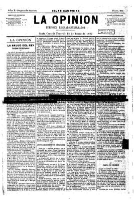 La Opini&oacute;n : peri&oacute;dico liberal-conservador