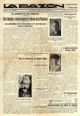 La Raz&oacute;n : diario de la tarde