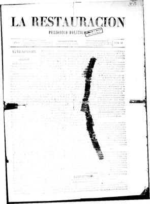 La Restauraci&oacute;n : peri&oacute;dico pol&iacute;tico