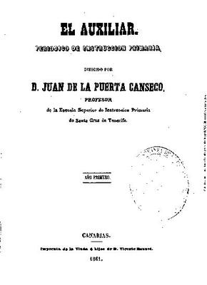 El Auxiliar : peri&oacute;dico de instrucci&oacute;n primaria