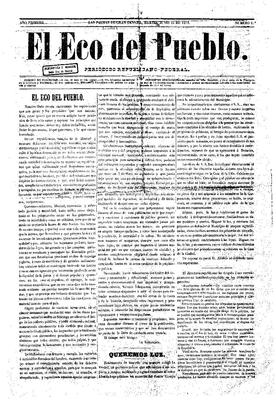 El Eco del pueblo : peri&oacute;dico republicano federal
