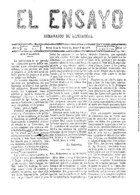 El Ensayo : semanario de literatura
