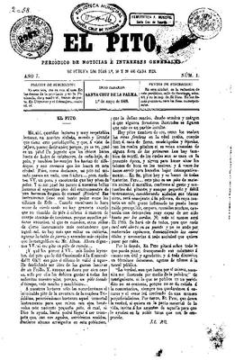 El Pito : peri&oacute;dico de noticias e intereses generales