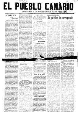El Pueblo canario : diario defensor de los intereses generales del pa&iacute;s