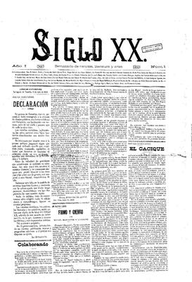 Siglo XX : semanario de ciencias, literatura y artes