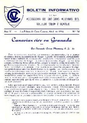 Bolet&iacute;n informativo de la Asociaci&oacute;n de antiguos alumnos del Colegio Viera y Clavijo