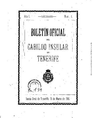 Bolet&iacute;n oficial del Cabildo Insular de Tenerife