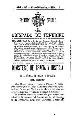 Bolet&iacute;n oficial del Obispado de Tenerife