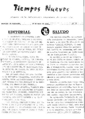 Tiempos nuevos : &oacute;rgano de la agrupaci&oacute;n socialista de Lanzarote