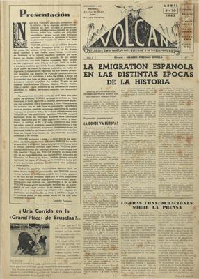 Volc&aacute;n : peri&oacute;dico informativo de la cultura y de los deportes