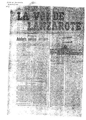 La Voz de Lanzarote : peri&oacute;dico independiente
