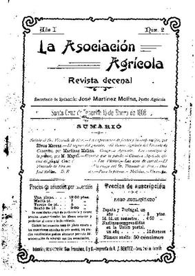 La Asociaci&oacute;n Agr&iacute;cola : revista decenal