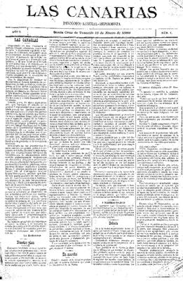 Las Canarias : peri&oacute;dico liberal-reformista