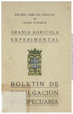 Bolet&iacute;n de divulgaci&oacute;n agropecuaria