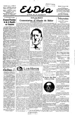 El D&iacute;a : diario de la Rep&uacute;blica