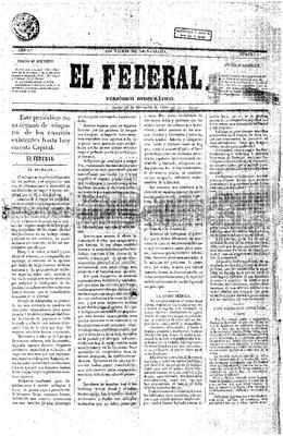 El Federal : peri&oacute;dico democr&aacute;tico