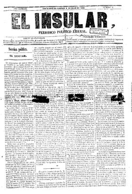 El Insular : peri&oacute;dico pol&iacute;tico liberal