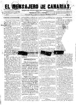 El Mensajero de Canarias : peri&oacute;dico de anuncios comerciales, agr&iacute;colas e industriales