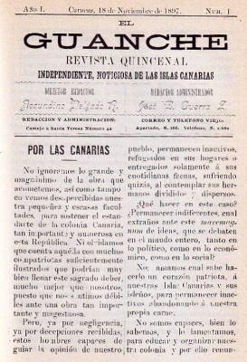 El Guanche : revista quincenal independiente, noticiosa de las Islas Canarias