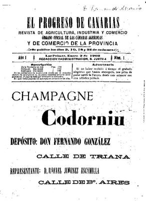 El Progreso de Canarias : revista de agricultura, industria y comercio