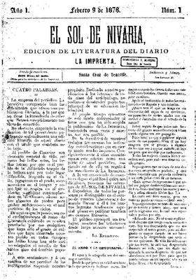 El Sol de Nivaria : edici&oacute;n de literatura del diario La Imprenta